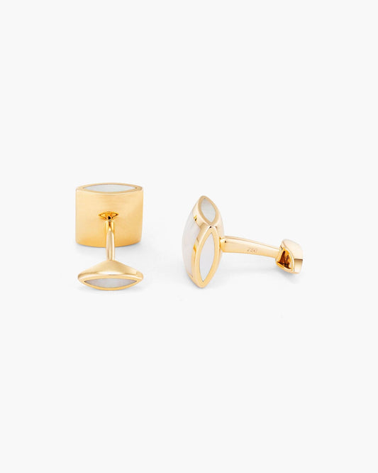 Mother of Pearl Convex Square Cufflinks