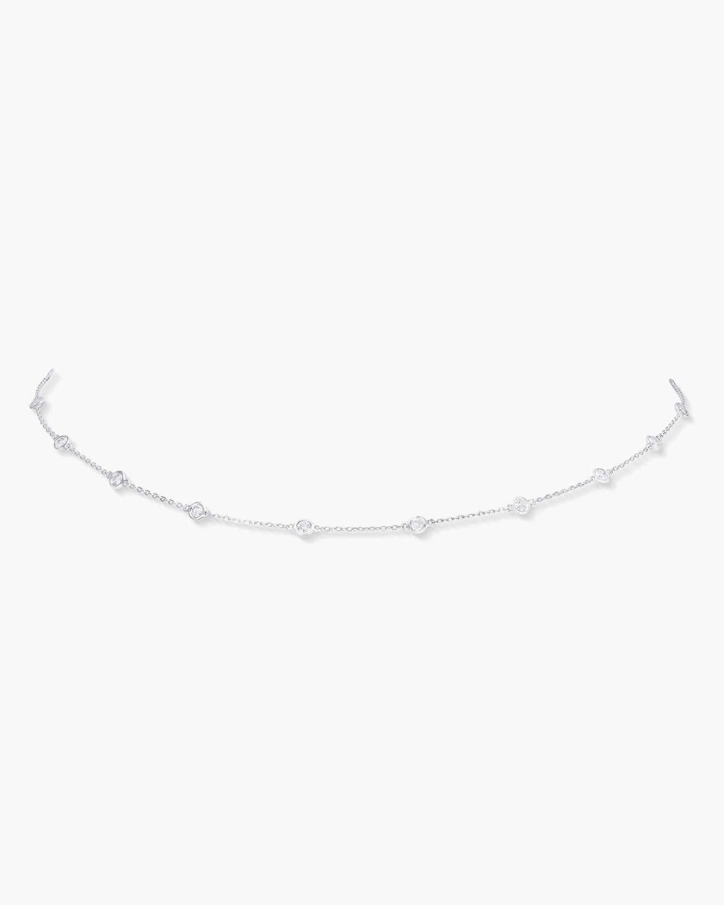 Round Brilliant Cut Diamond Necklace, 1.00 carats