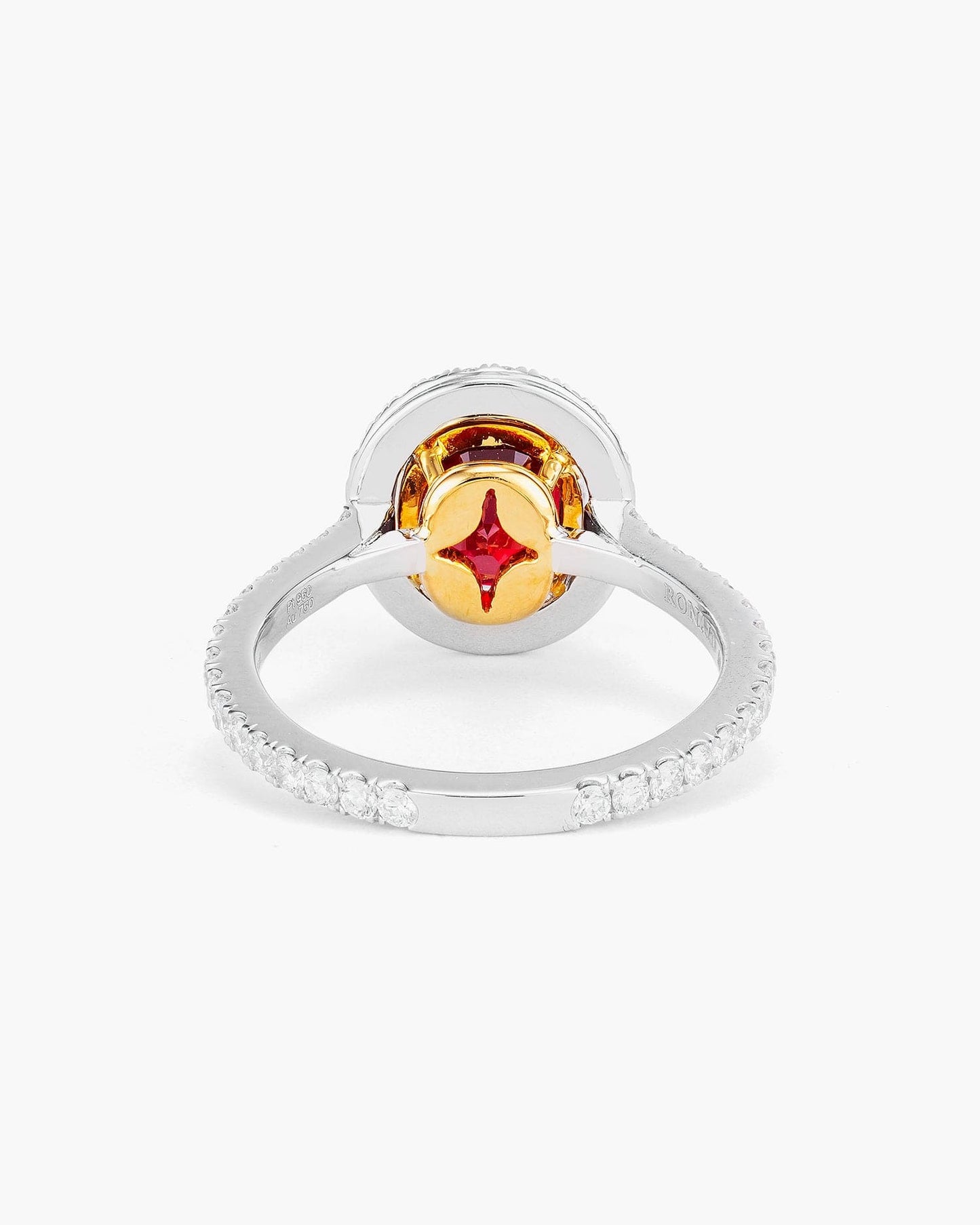 2.26 carat Oval Shape Mozambique Ruby and Diamond Ring