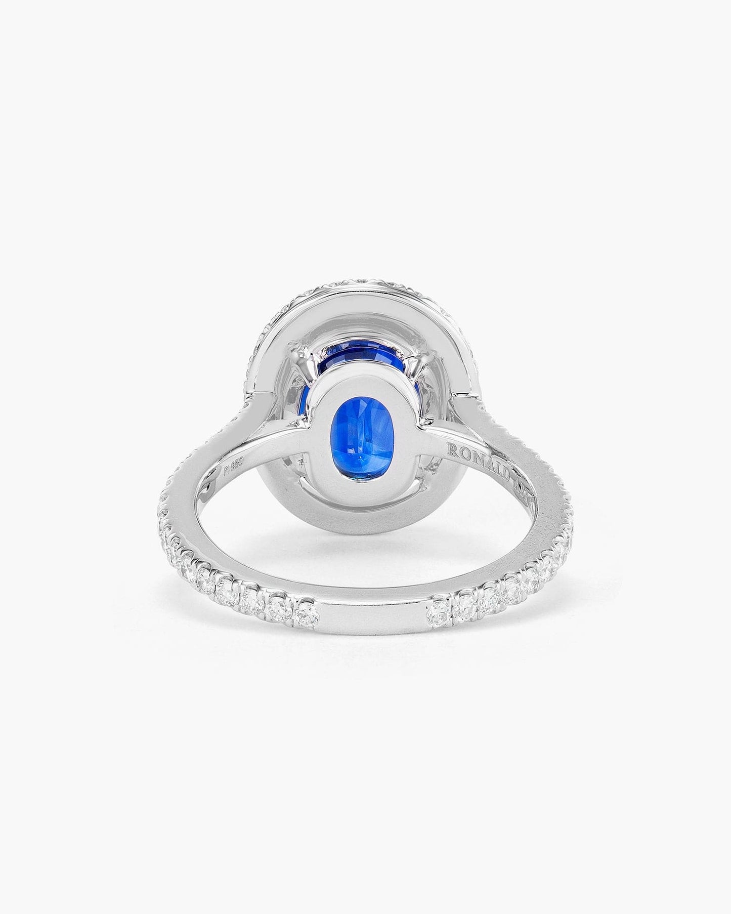 4.35 carat Oval Shape Ceylon Sapphire and Diamond Ring