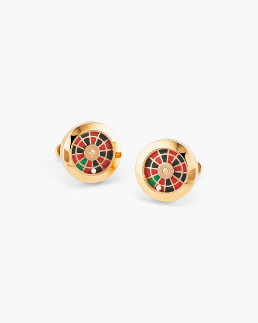 Enamel Roulette Wheel Cufflinks