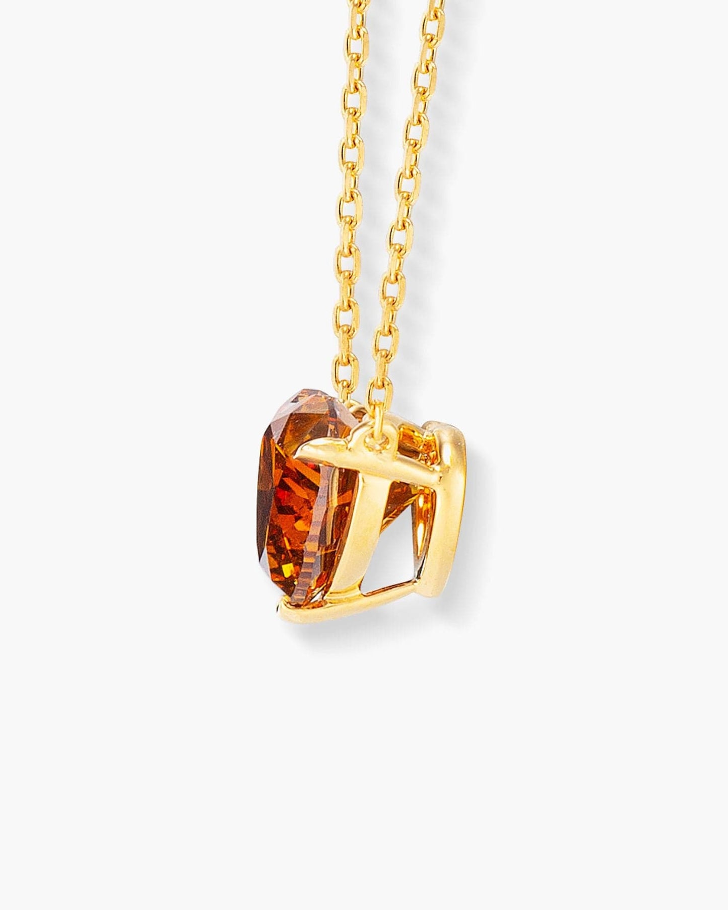 2.00 carat Heart Shape Brown Diamond Pendant Necklace