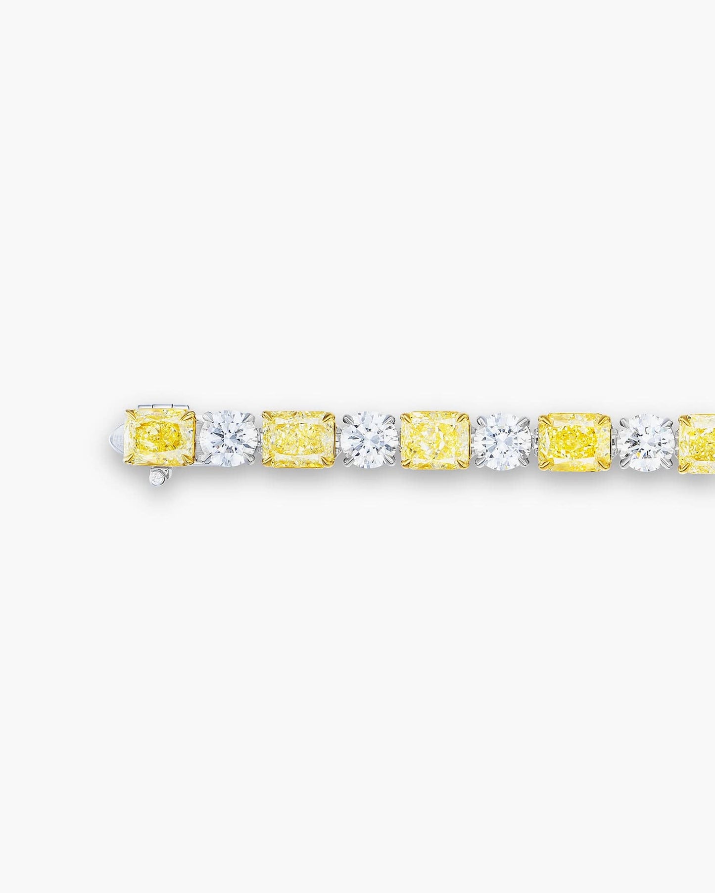 Radiant Cut Yellow and White Diamond Bracelet (1.00 carat)