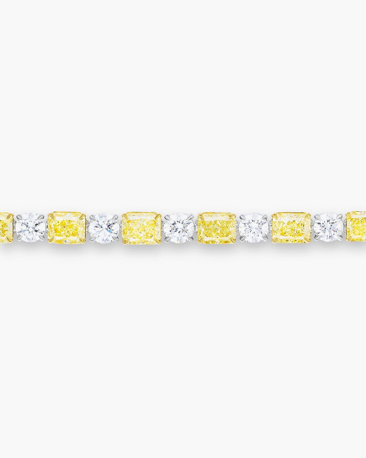 Radiant Cut Yellow and White Diamond Bracelet (1.00 carat)