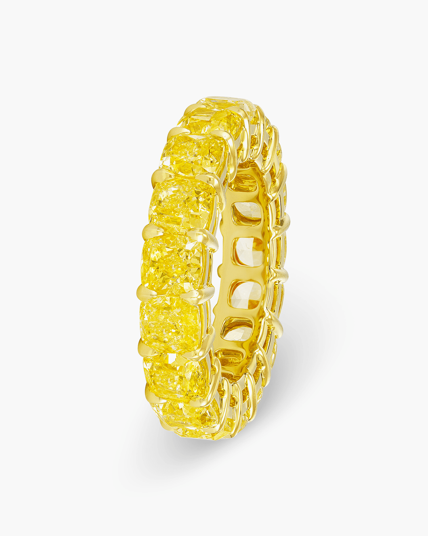 Cushion Cut Coloured Diamond Eternity Ring (0.50 carat)