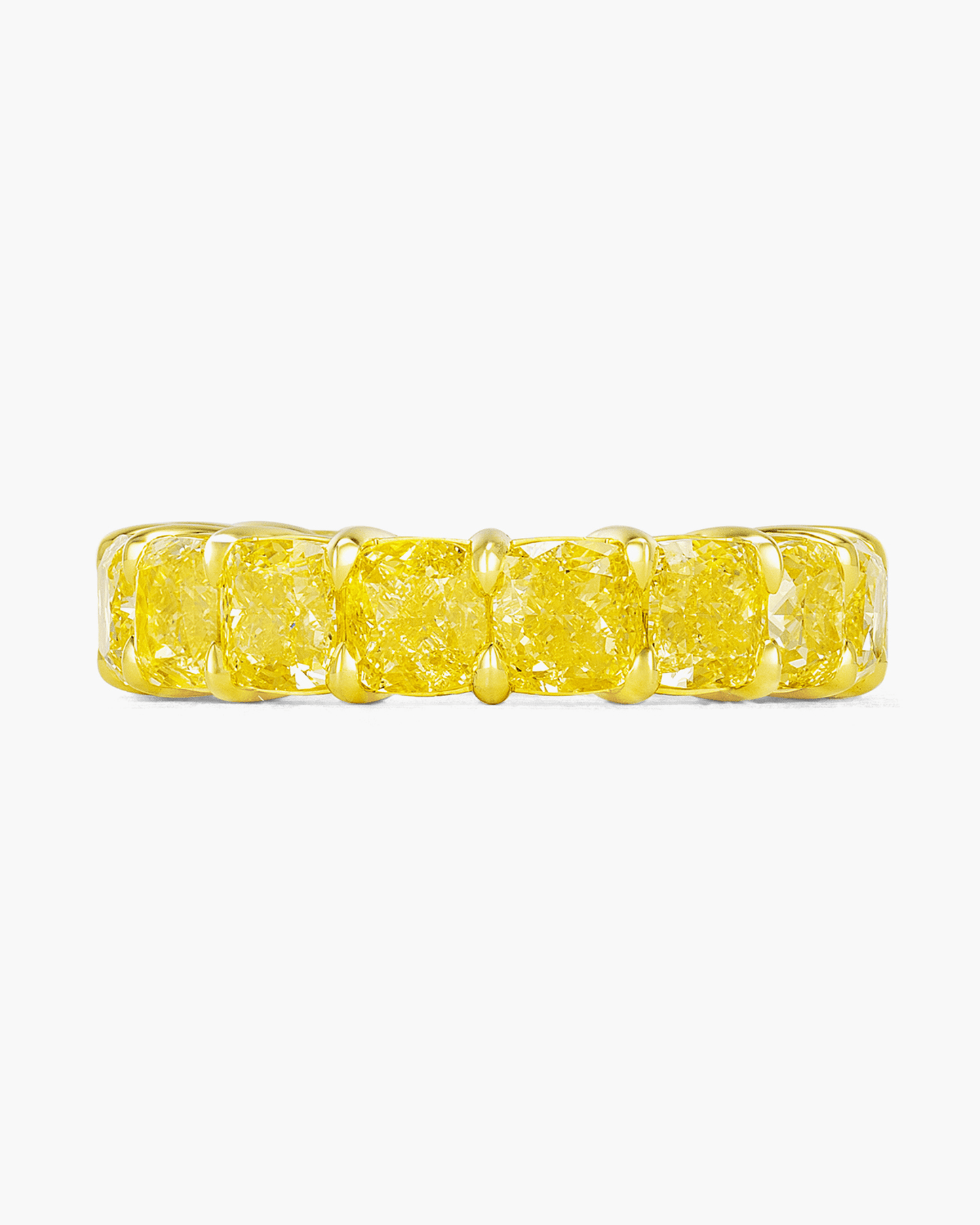 Cushion Cut Coloured Diamond Eternity Ring (0.70 carat)
