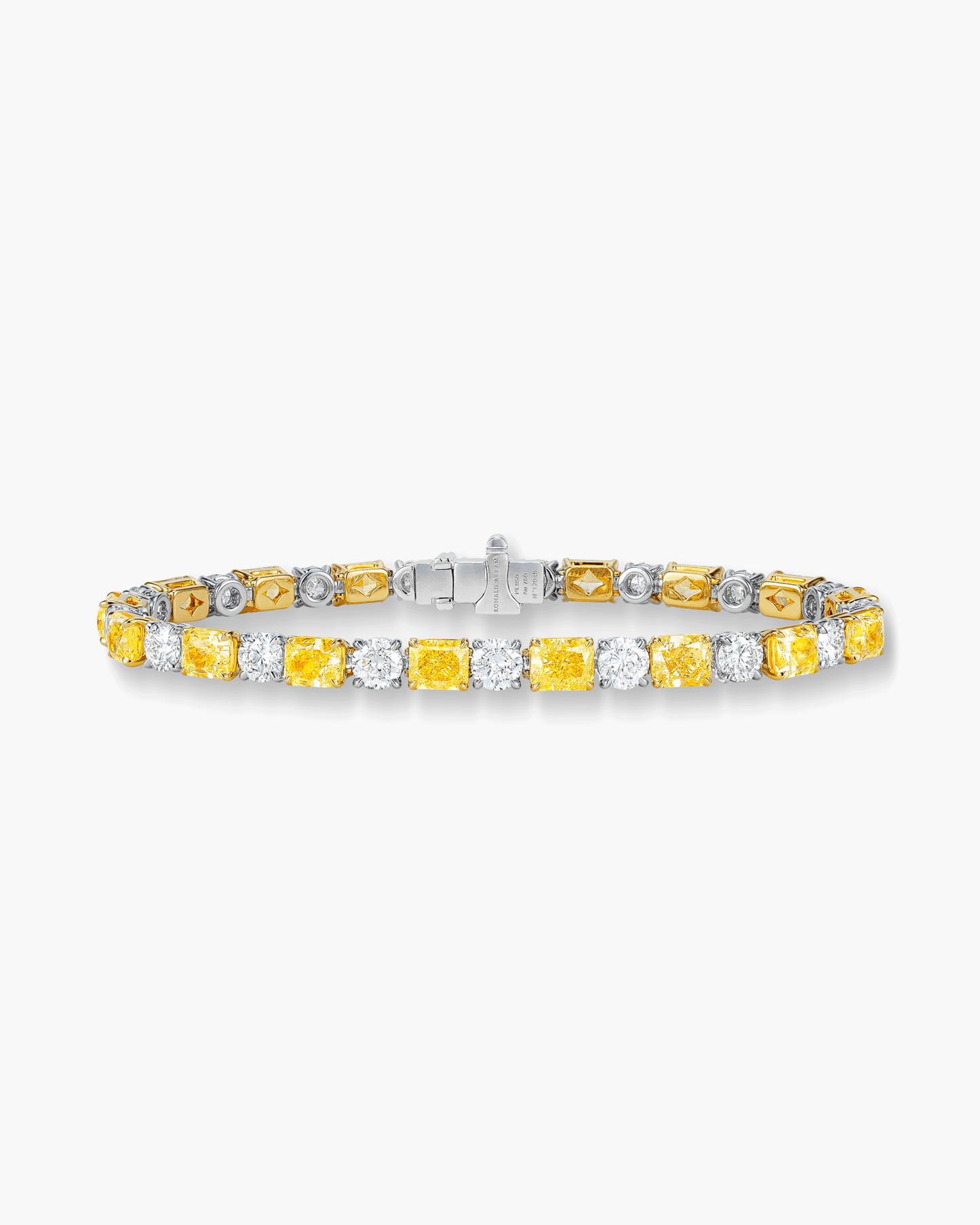 Radiant Cut Yellow and White Diamond Bracelet (0.50 carat)