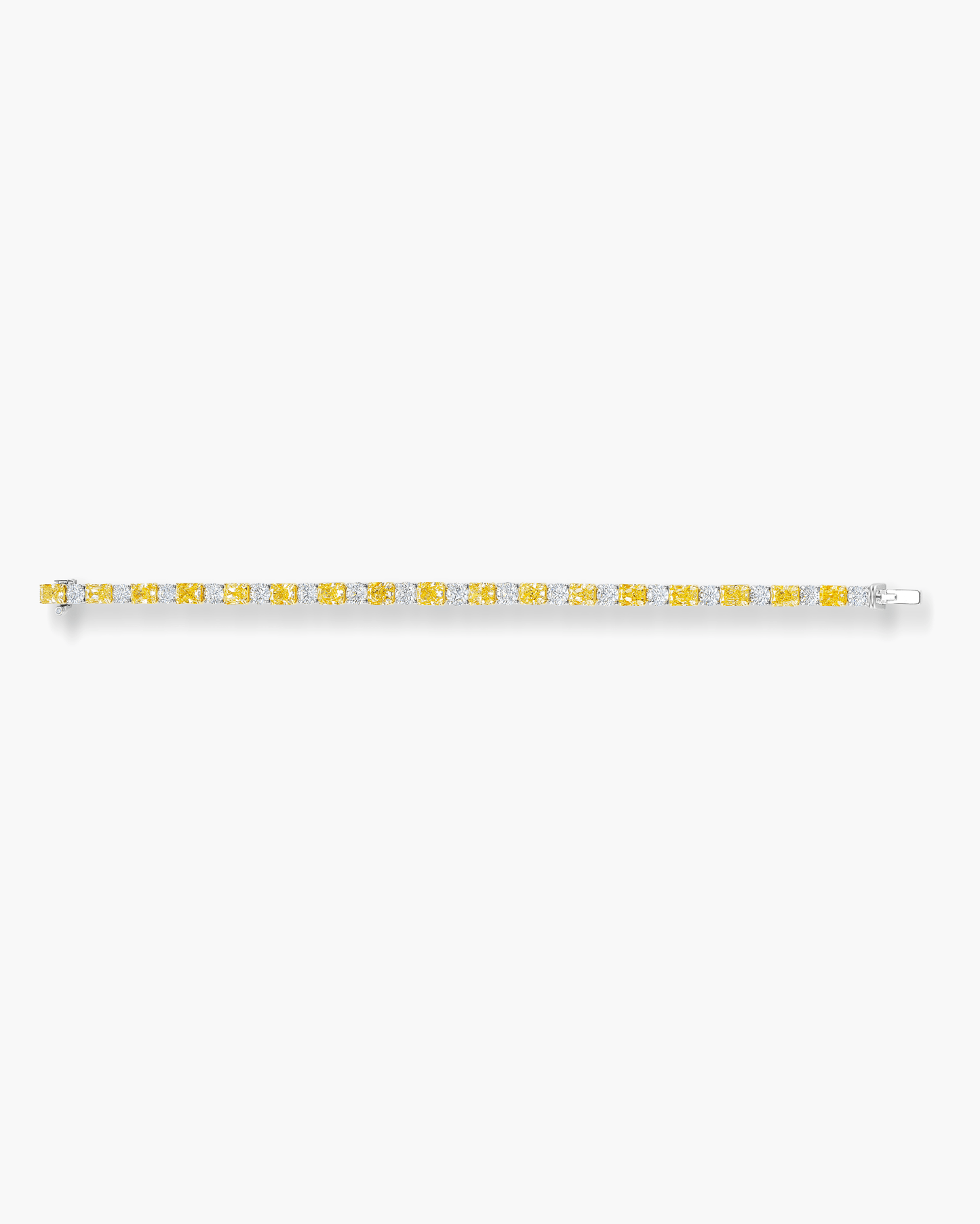 Radiant Cut Yellow and White Diamond Bracelet (0.50 carat)