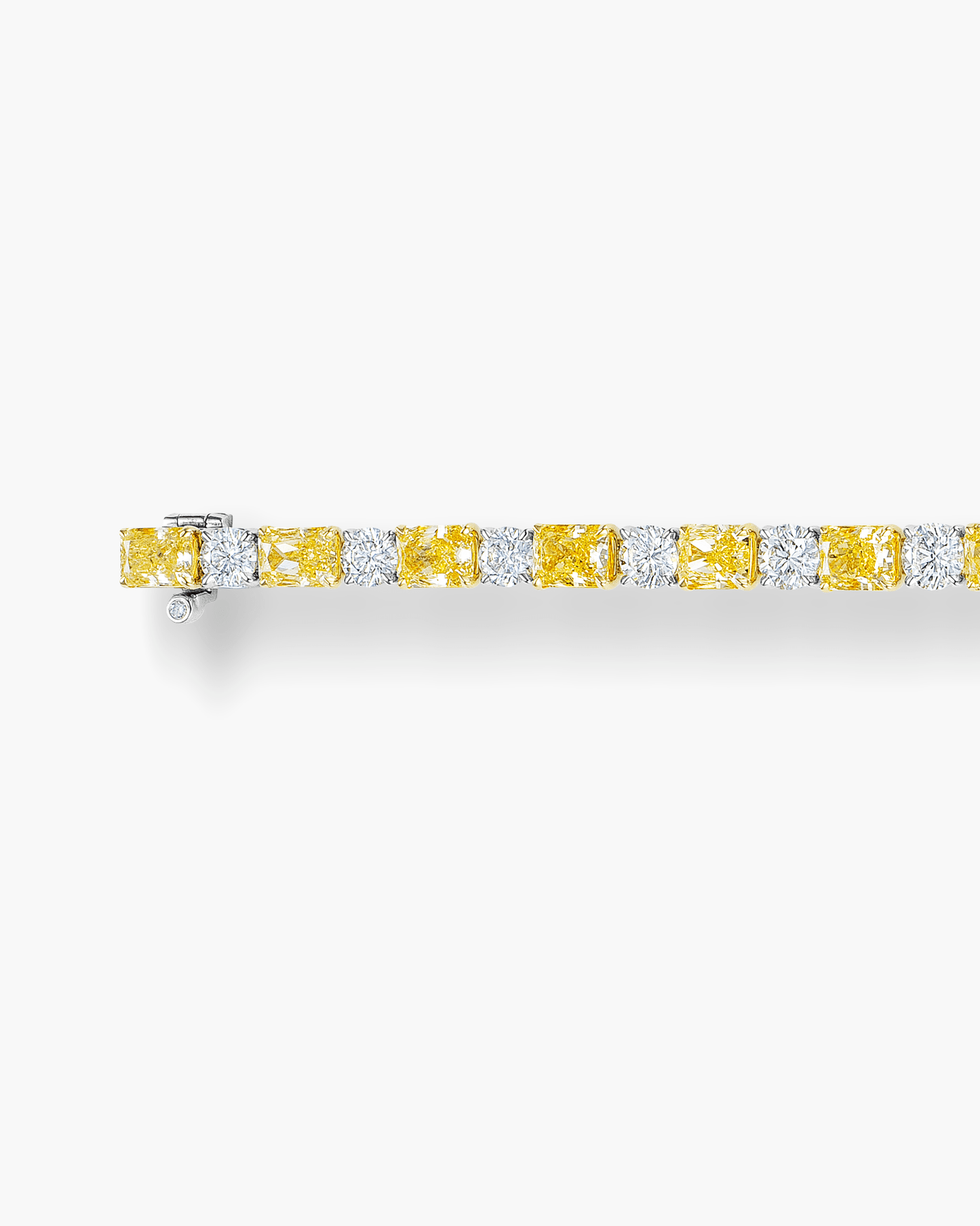 Radiant Cut Yellow and White Diamond Bracelet (0.50 carat)