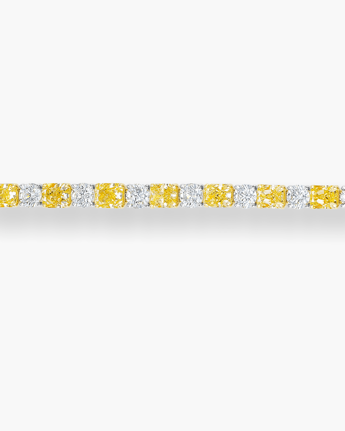 Radiant Cut Yellow and White Diamond Bracelet (0.50 carat)