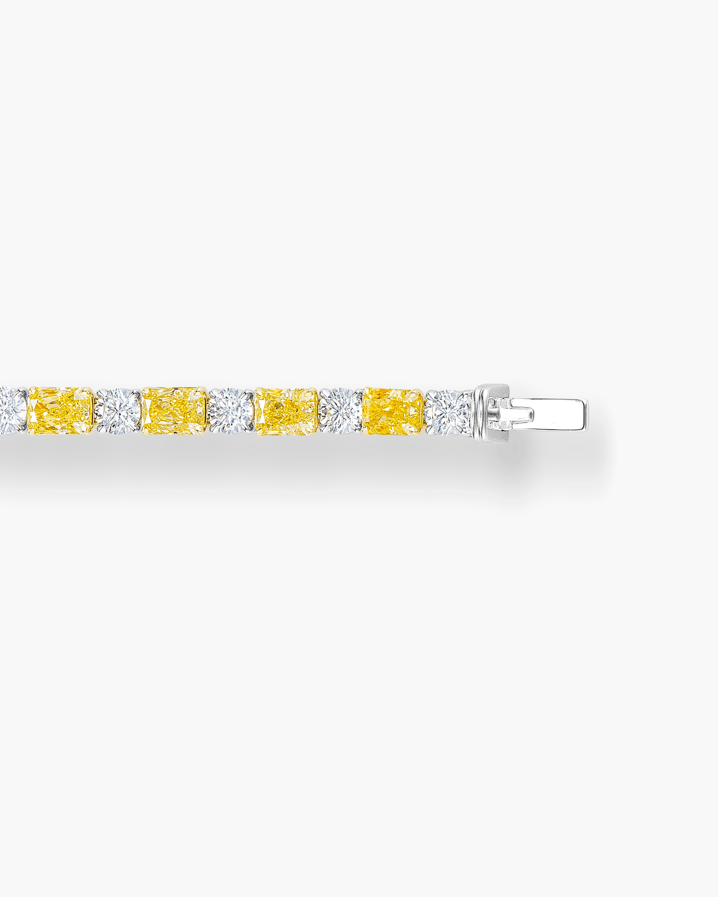 Radiant Cut Yellow and White Diamond Bracelet (0.50 carat)