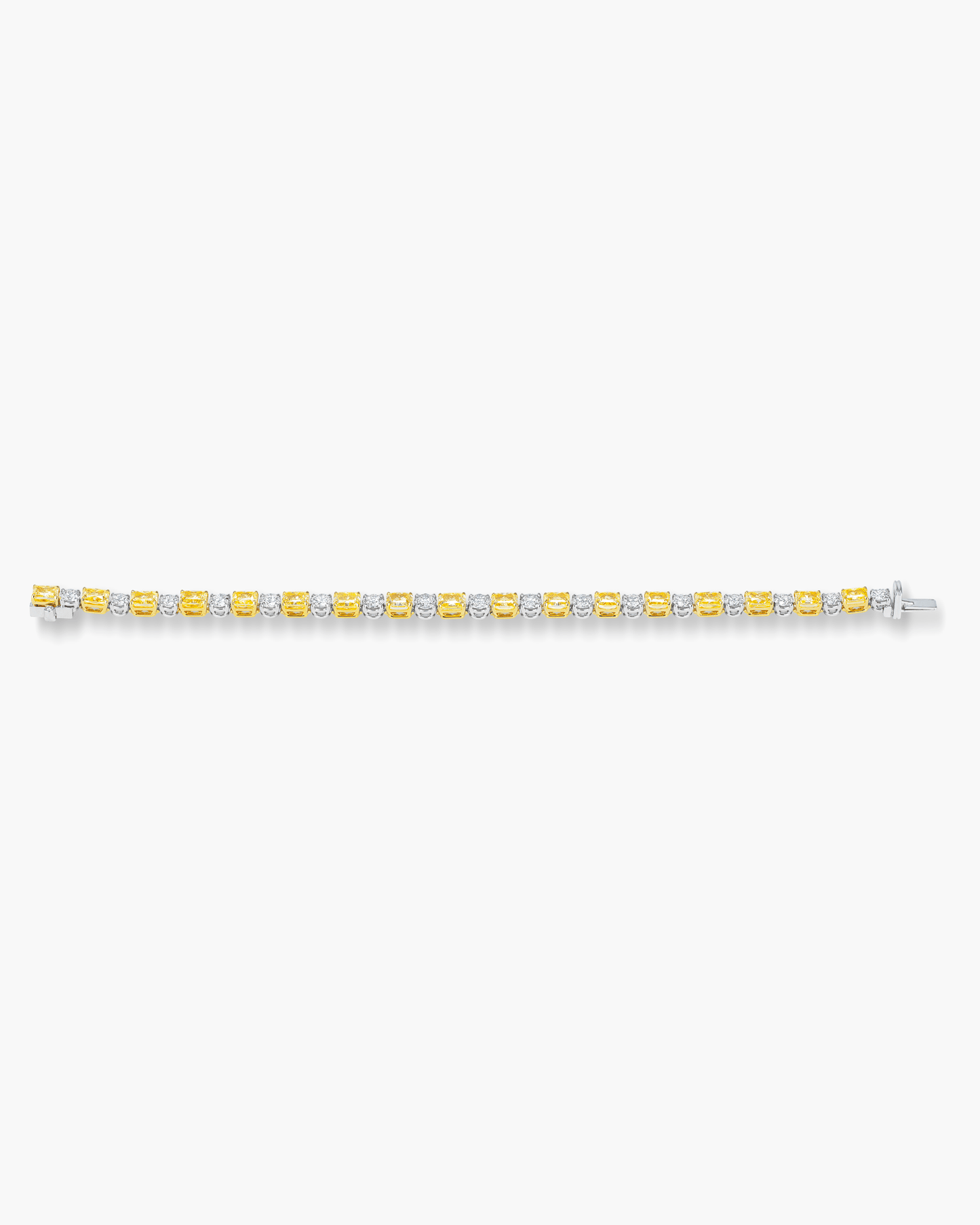 Radiant Cut Yellow and White Diamond Bracelet (0.50 carat)