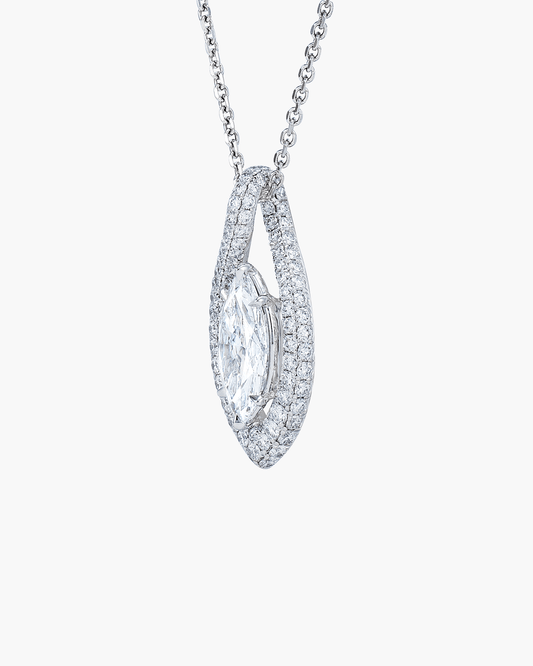 1.02 carat Marquise Shape Diamond Pendant Necklace