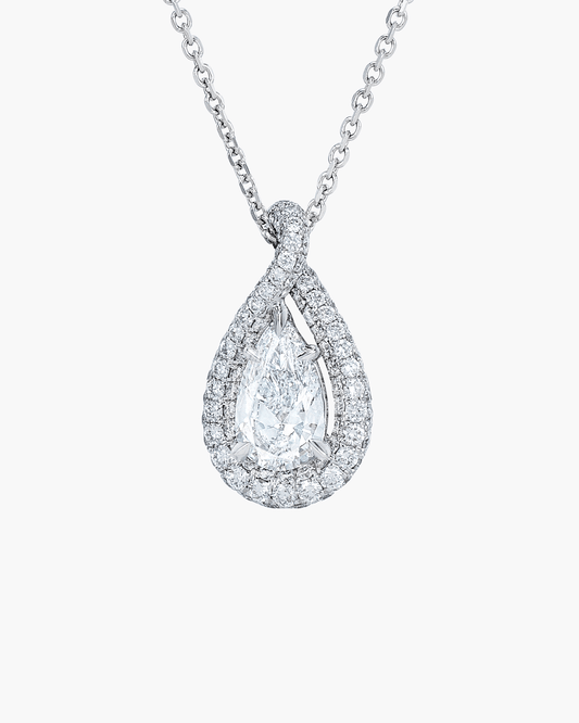 0.70 carat Pear Shape Diamond Pendant Necklace