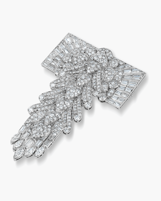 Art Deco Diamond Fountain Brooch