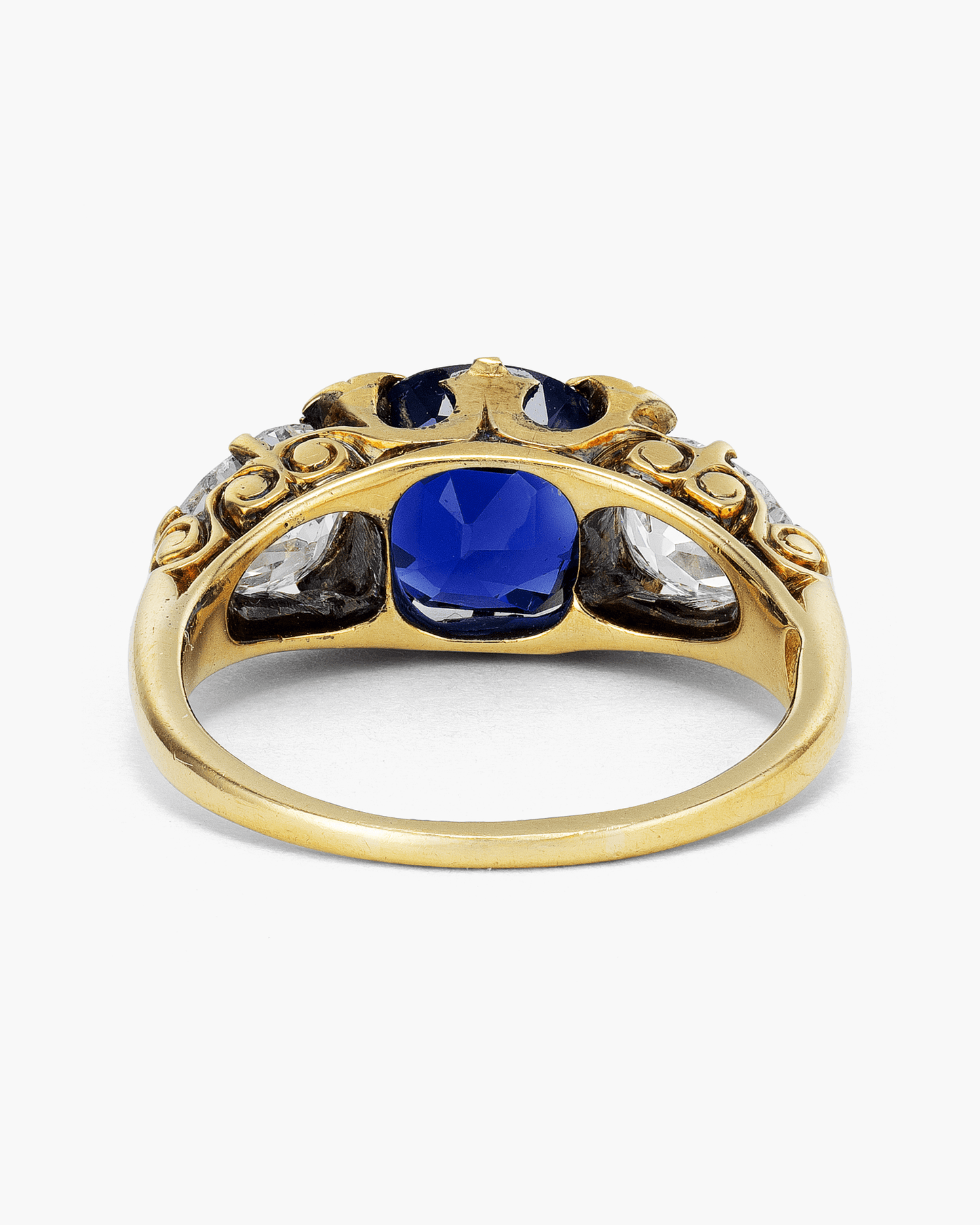 Edwardian Burmese Sapphire and Diamond Ring