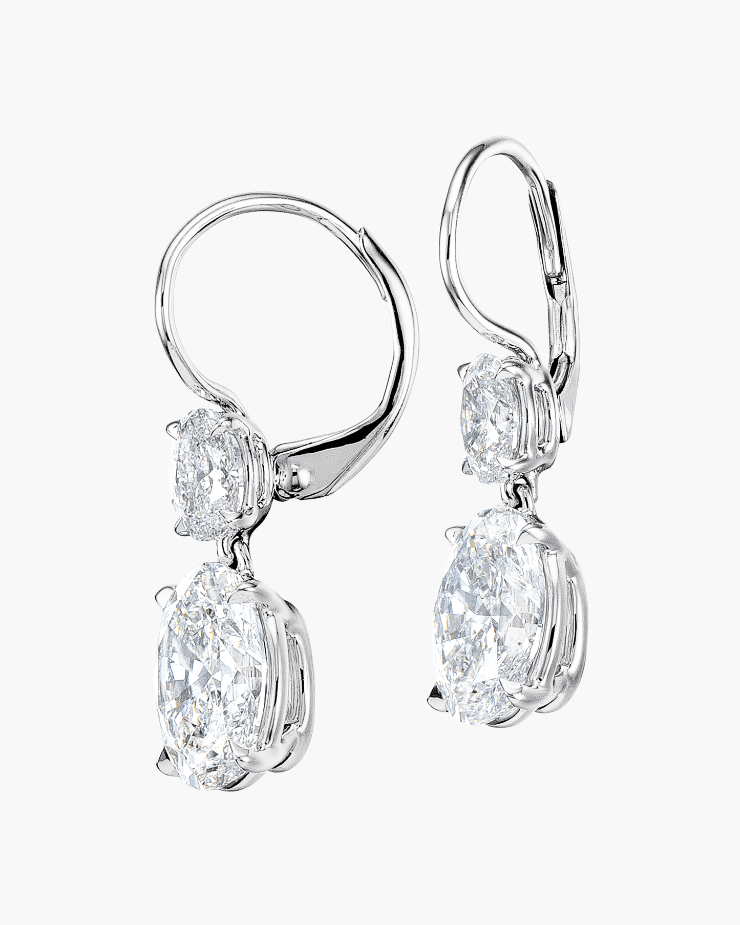 3.09 carat Oval Shape Diamond Earrings
