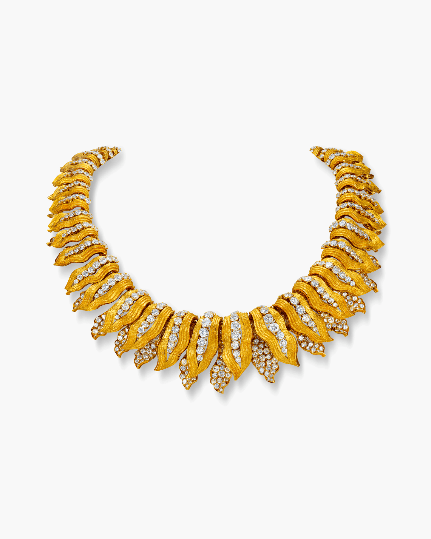 Estate Diamond Foliate Necklace by Bulgari