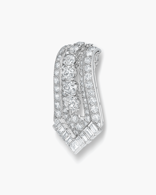 Art Deco Diamond Brooch by Cartier