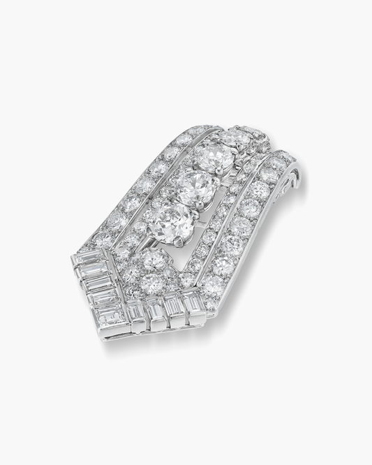 Art Deco Diamond Brooch by Cartier