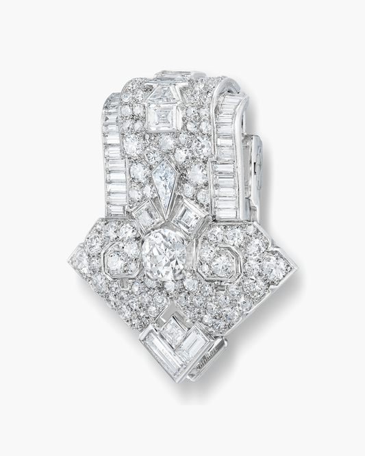 Art Deco Diamond Brooch by Cartier