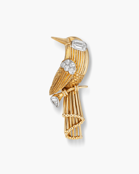 Estate Diamond Bird Brooch by Cartier
