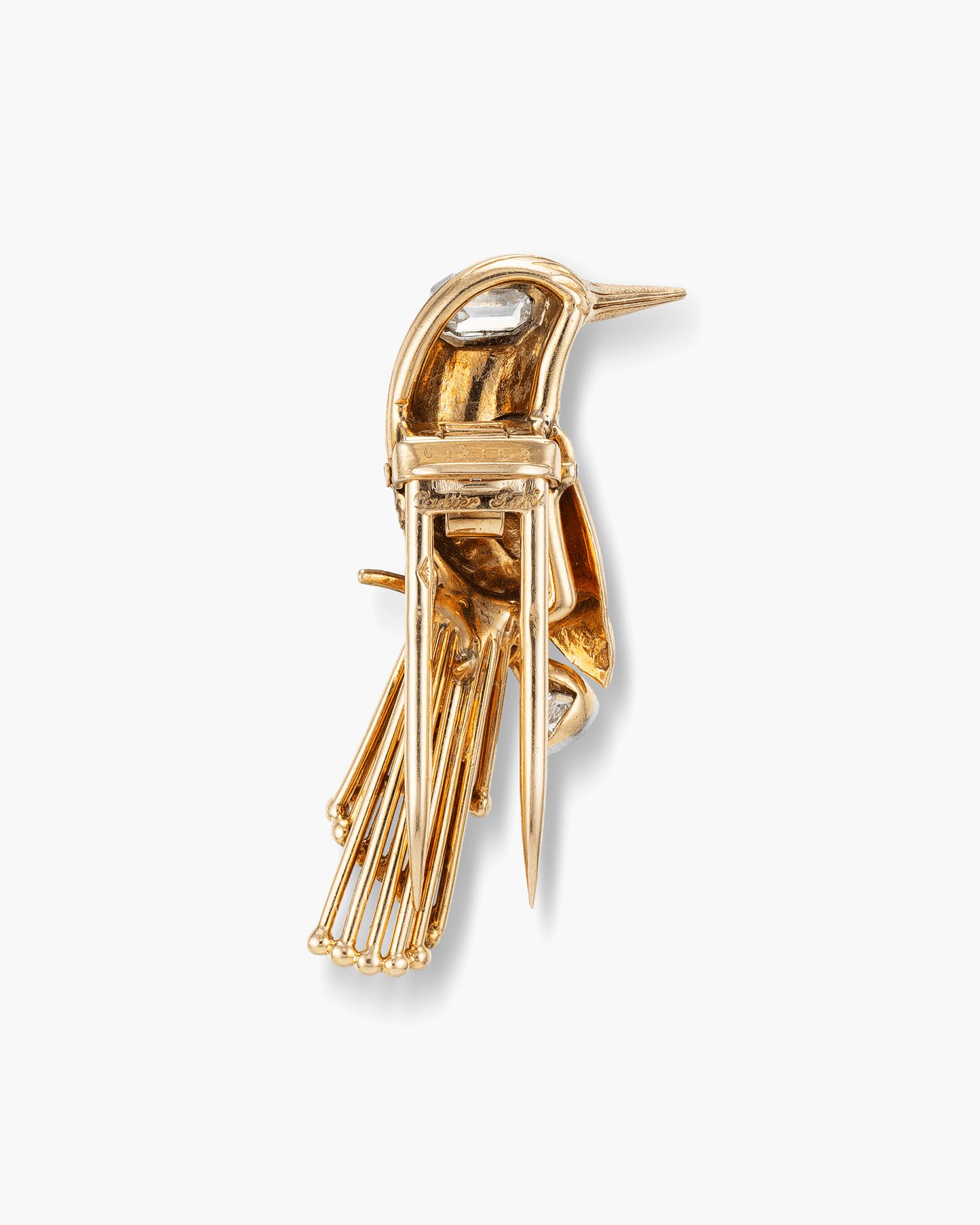 Estate Diamond Bird Brooch by Cartier