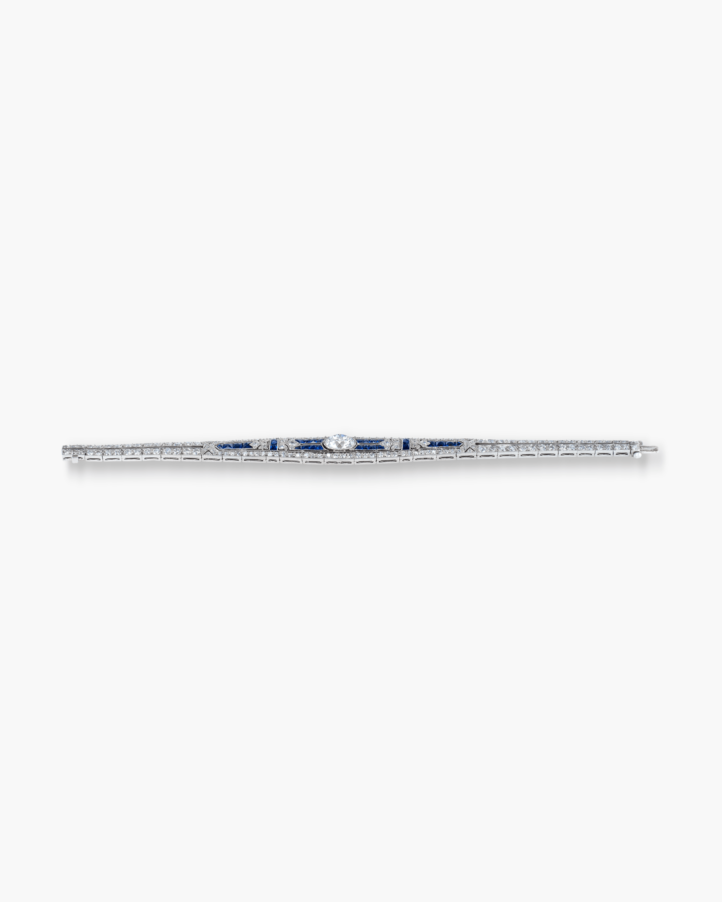 Art Deco Diamond and Sapphire Bracelet by J.E. Caldwell & Co.