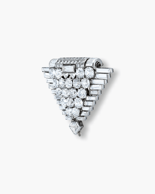 Art Deco Diamond Lapel Clip