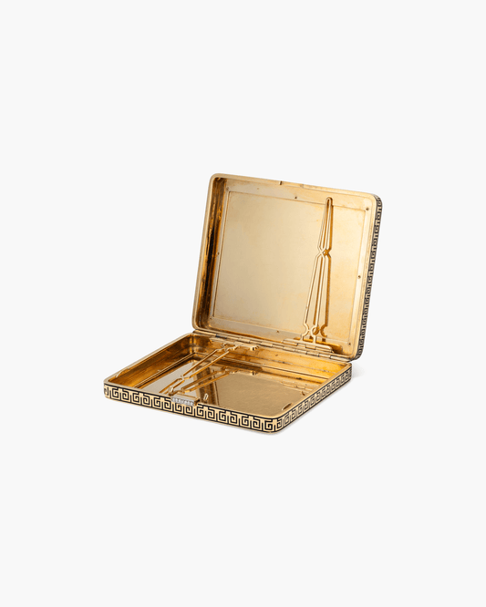 Art Deco Diamond Black Enamel Cigarette Case by Van Cleef & Arperls
