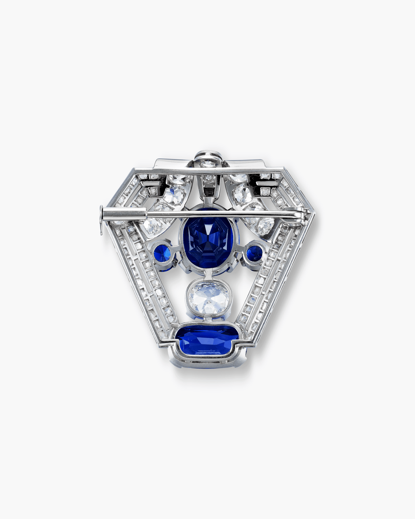 Estate Sapphire and Diamond Brooch