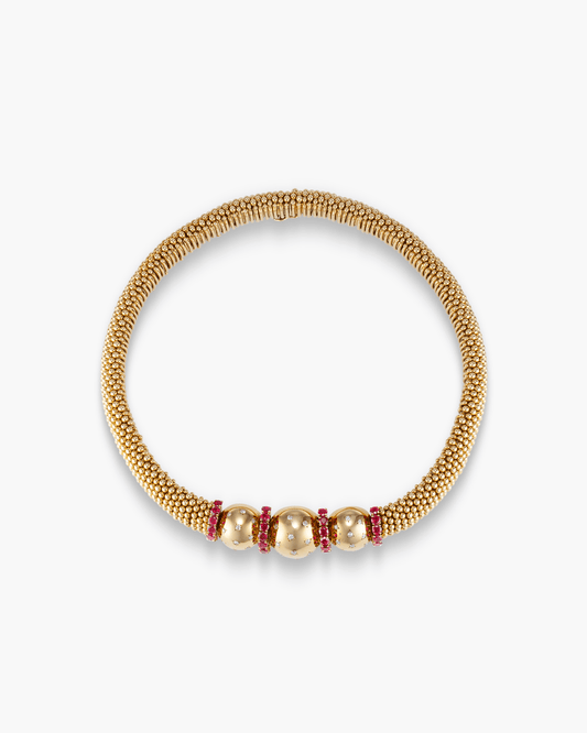 Estate Ruby and Diamond Couscous Necklace by Van Cleef & Arpels