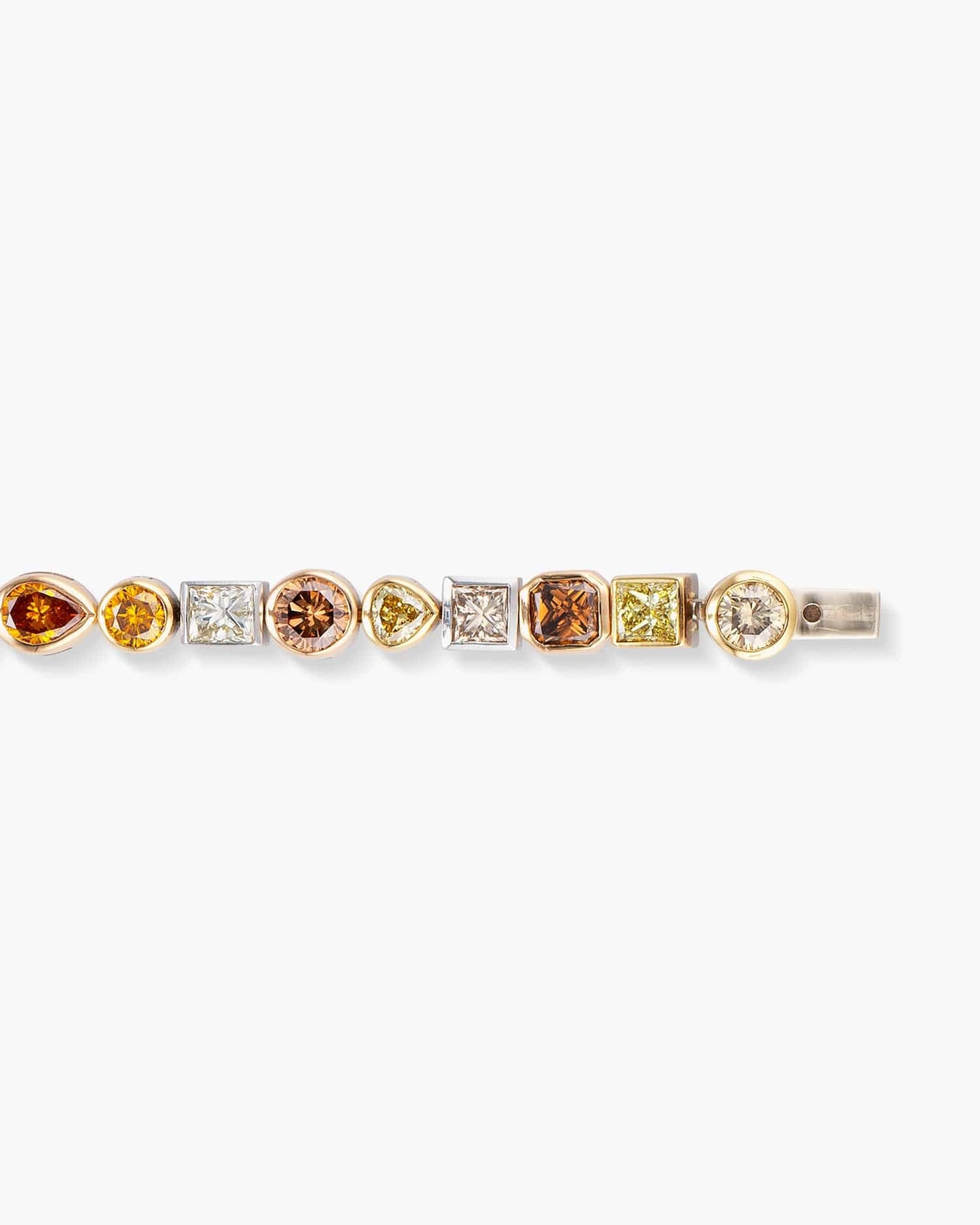Fancy Coloured and White Diamond Bracelet