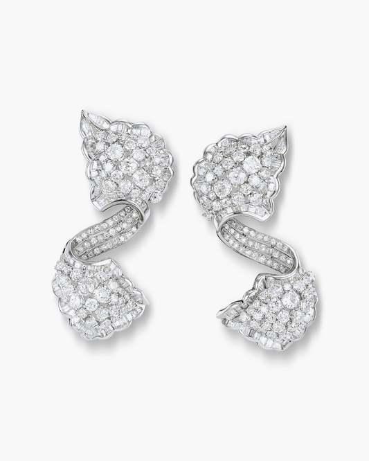 Art Deco Diamond Double Clips