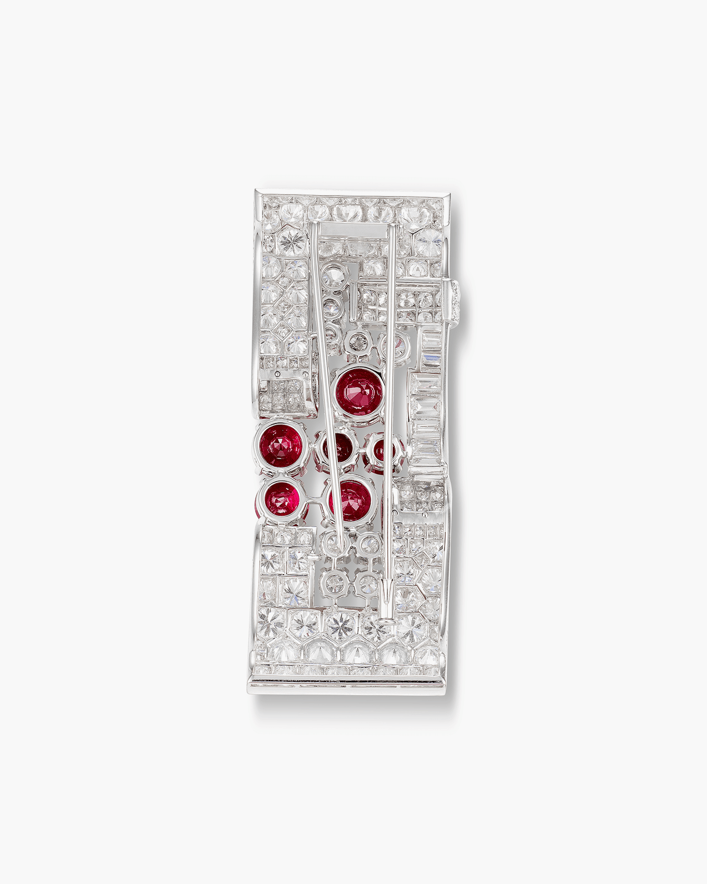 Estate Ruby and Diamond Brooch