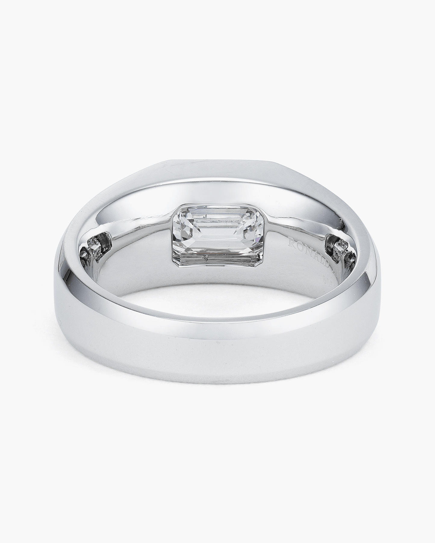 3.07 carat Emerald Cut Diamond Gentlemen's Ring