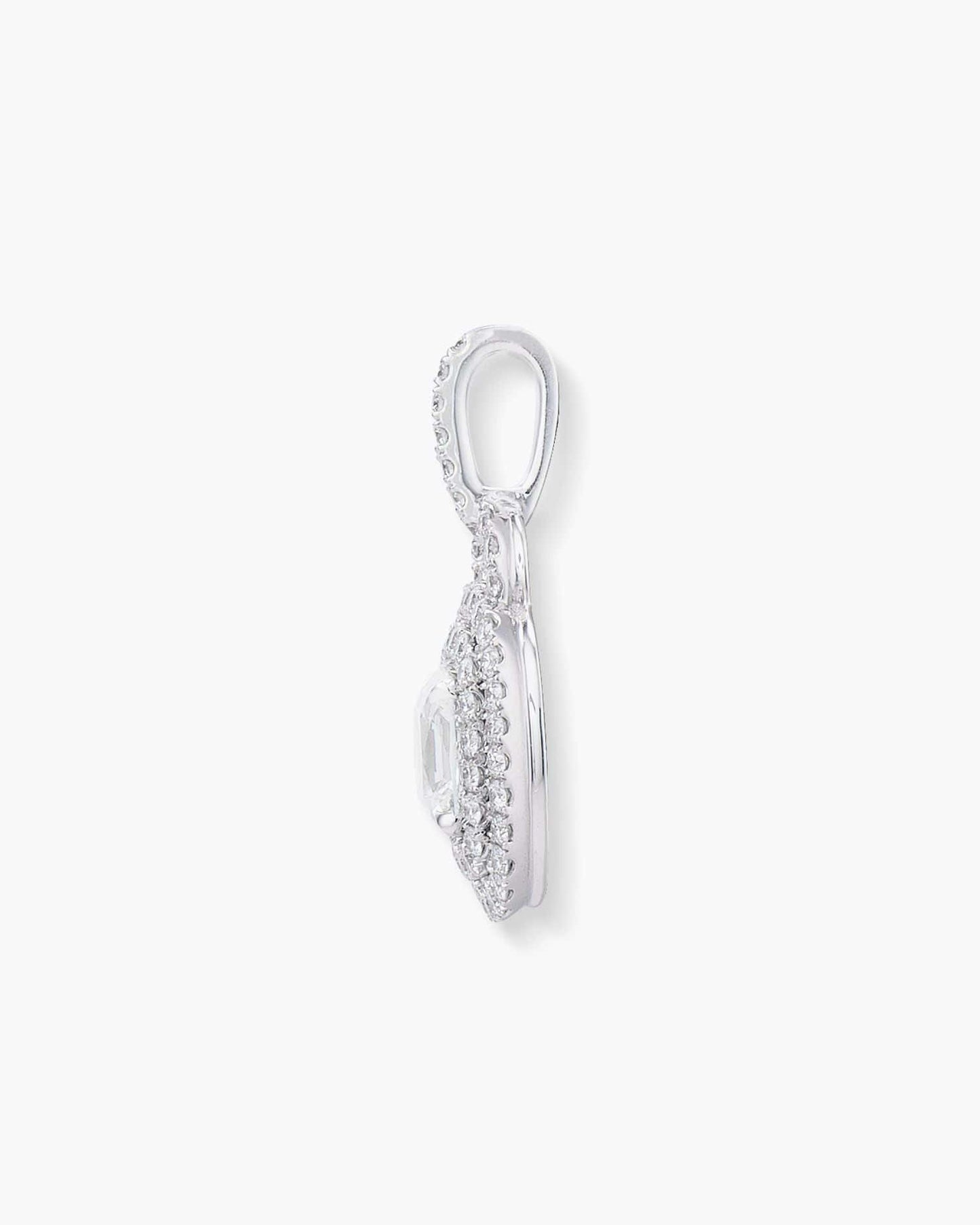 0.63 carat Antique Cushion Cut Diamond Pendant Necklace