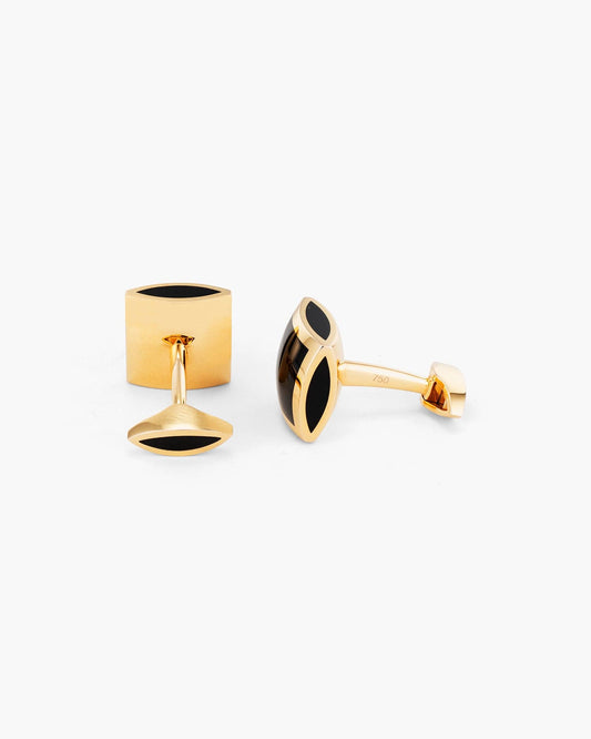 Onyx Convex Square Cufflinks