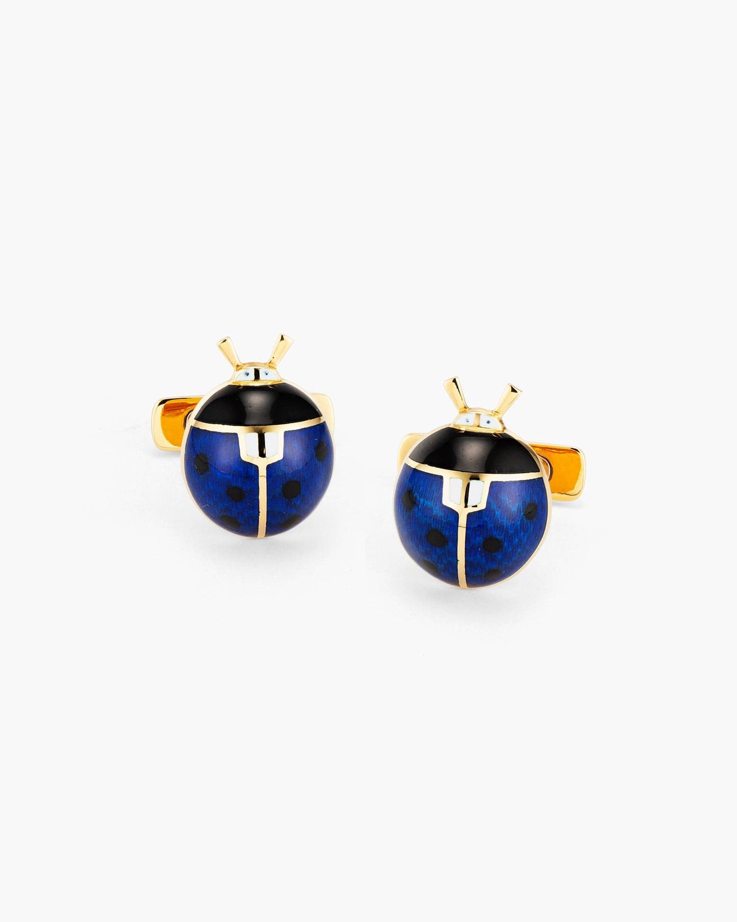 Blue Enamel Ladybug Cufflinks