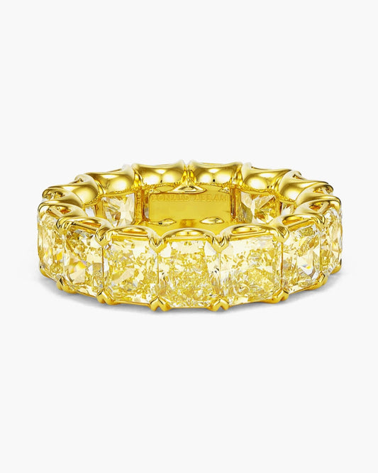 Radiant Cut Fancy Intense Yellow Diamond Eternity Ring (0.60 carat)