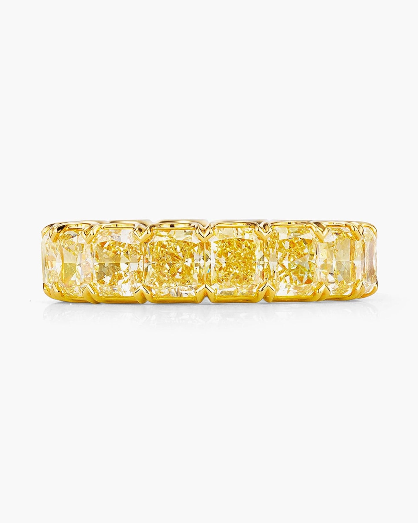 Radiant Cut Fancy Yellow Diamond Eternity Ring (0.50 carat)