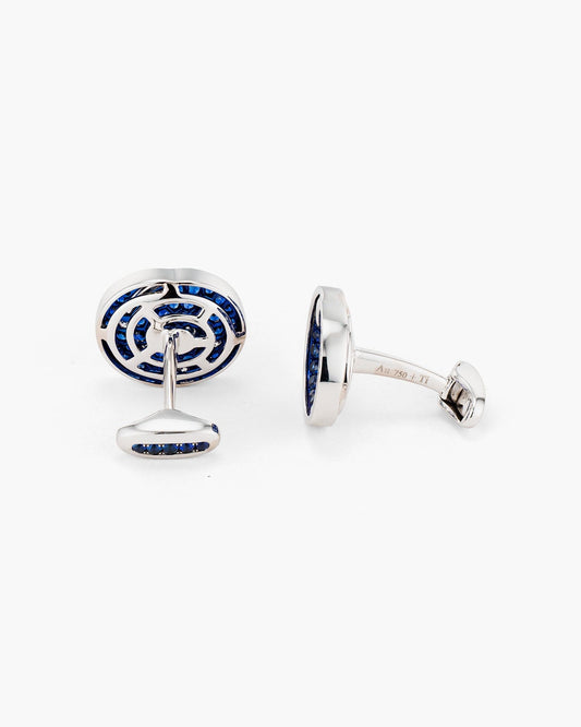 Sapphire and Diamond Midnight Cufflinks