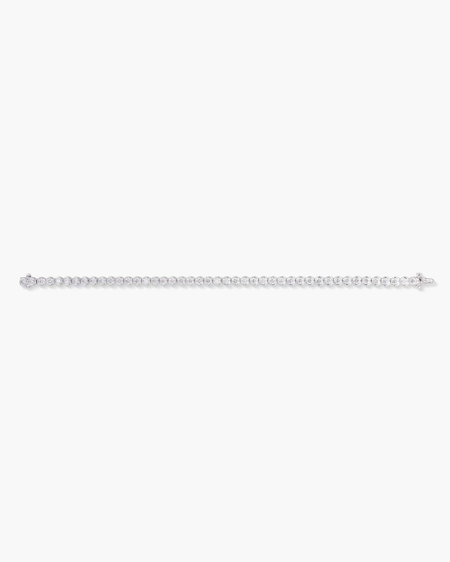Round Brilliant Cut Diamond White Gold Bracelet (0.08 carat)