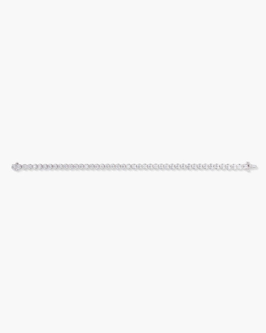 Round Brilliant Cut Diamond White Gold Bracelet (0.08 carat)