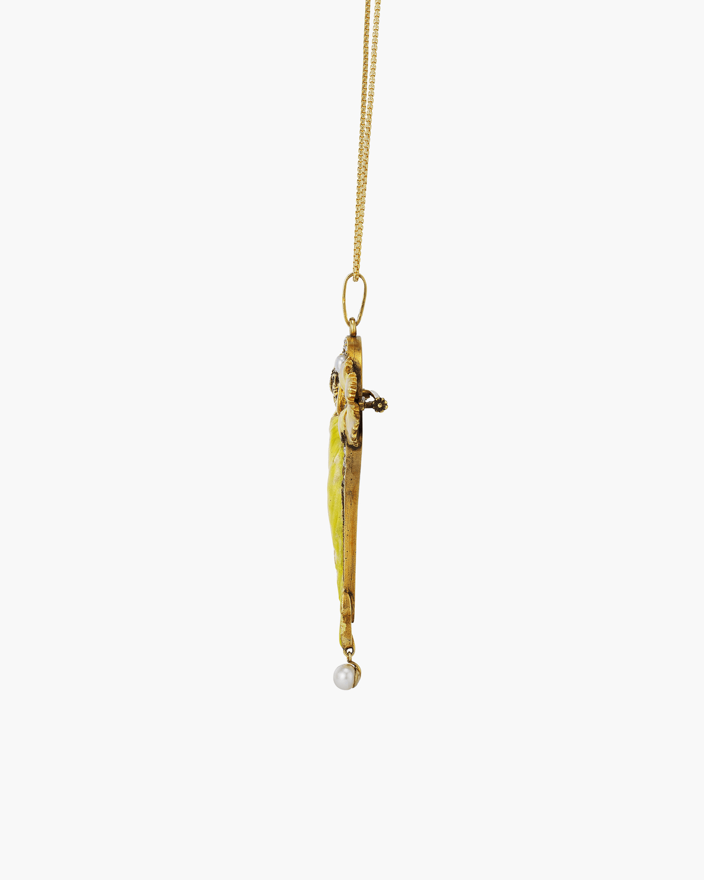 Art Nouveau Plique-à-jour Diamond Pendant by Masriera y Carreras