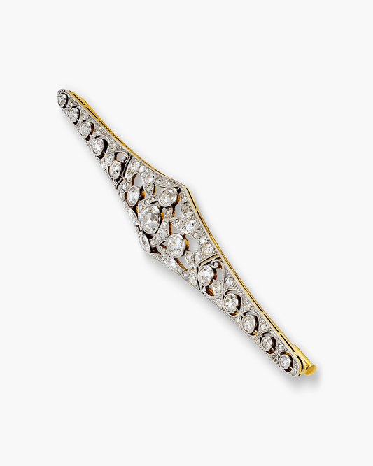 Edwardian Diamond Art Deco Brooch