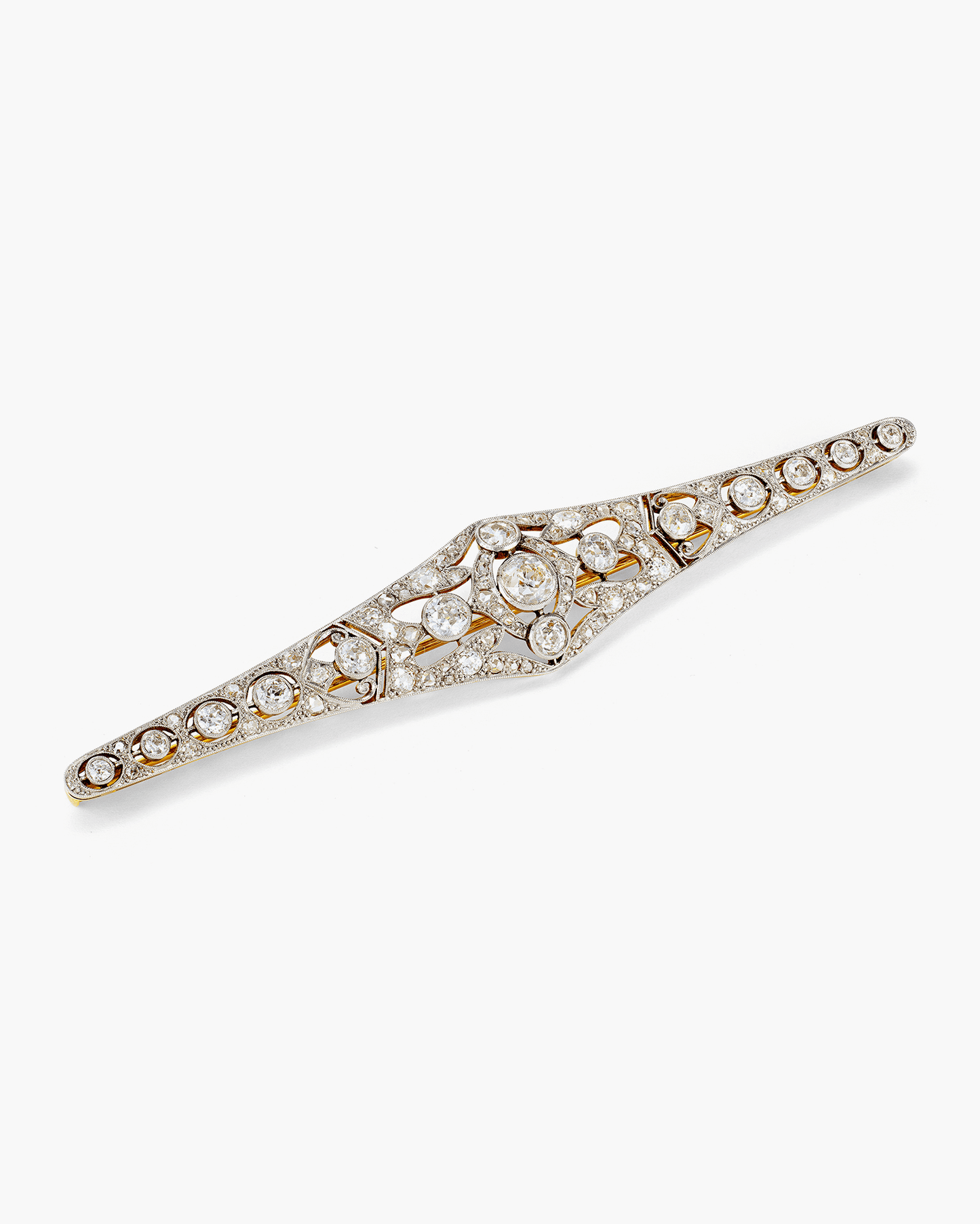Edwardian Diamond Art Deco Brooch