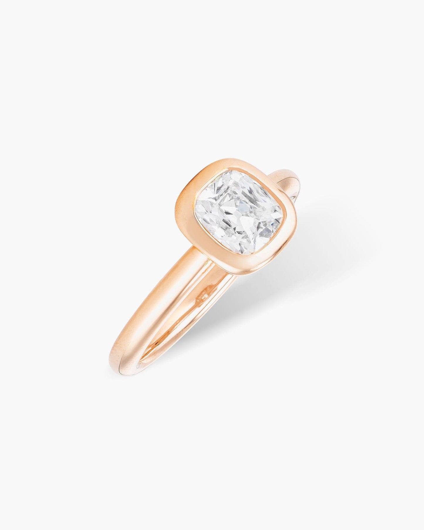 1.00 carat Antique Cushion Cut Diamond Ring