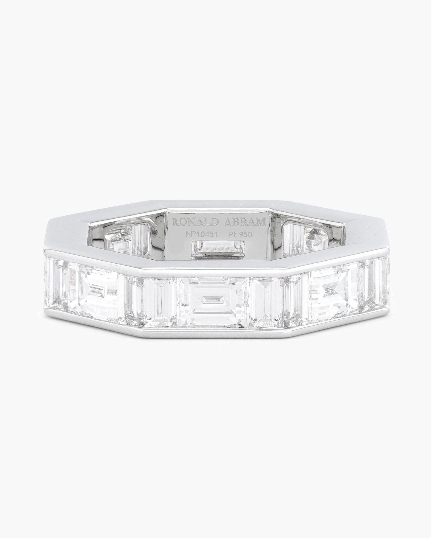 Gentlemen's Baguette Diamond Hexagonal Eternity Ring