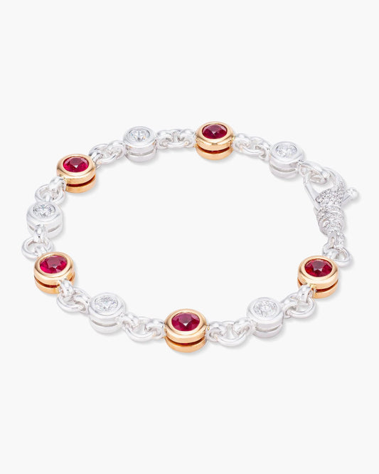 Burmese Ruby and Diamond Bracelet